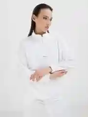 Белый спортивный костюм женский флисовый, комплект джоггеры и худи оверсайз