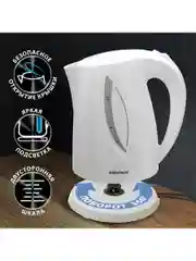 Чайник SONNEN KT-1758, 1,7л, 2200Вт, закрытый нагревательный элемент, пластик, белый