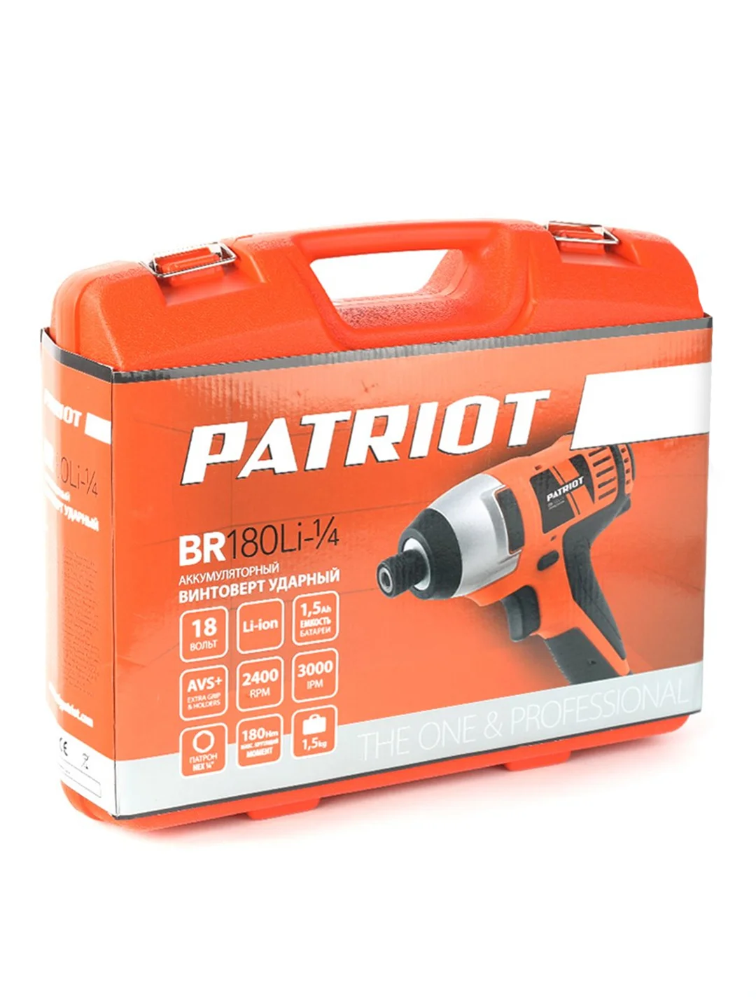 Винтоверт аккумуляторный Patriot BR 180UES-1/4, 18 В, 2 x 1,5 Ач Li-ion, ЗУ