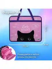 Папка-сумка портфель для документов, с ручками, на молнии Brauberg А4, 1 отделение, 270122