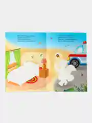 Белый раскраска водная многоразовая для малышей, А5. Синий трактор. Карточки 10 шт. Проф-Пресс