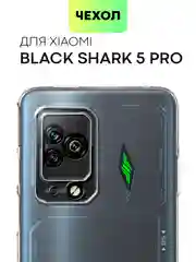 Прозрачный чехол для Xiaomi Black Shark 5 Pro, силиконовый, Broscorp, с защитой камер и от прилипания