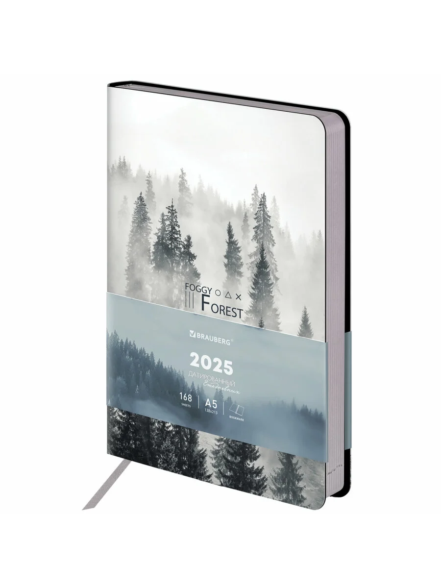 Ежедневник датированный 2025 Brauberg, планер планинг записная книжка А5, под кожу