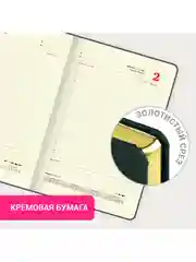 Ежедневник датированный 2025 Brauberg, планер планинг записная книжка А5, под кожу