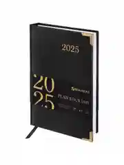 Ежедневник датированный 2025 Brauberg, планер планинг записная книжка А5, под кожу