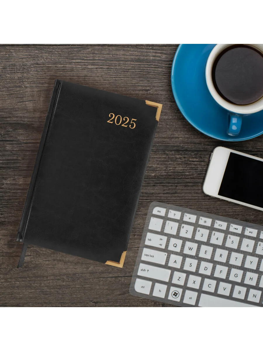 Ежедневник датированный 2025 Brauberg, планер планинг записная книжка А5, под кожу
