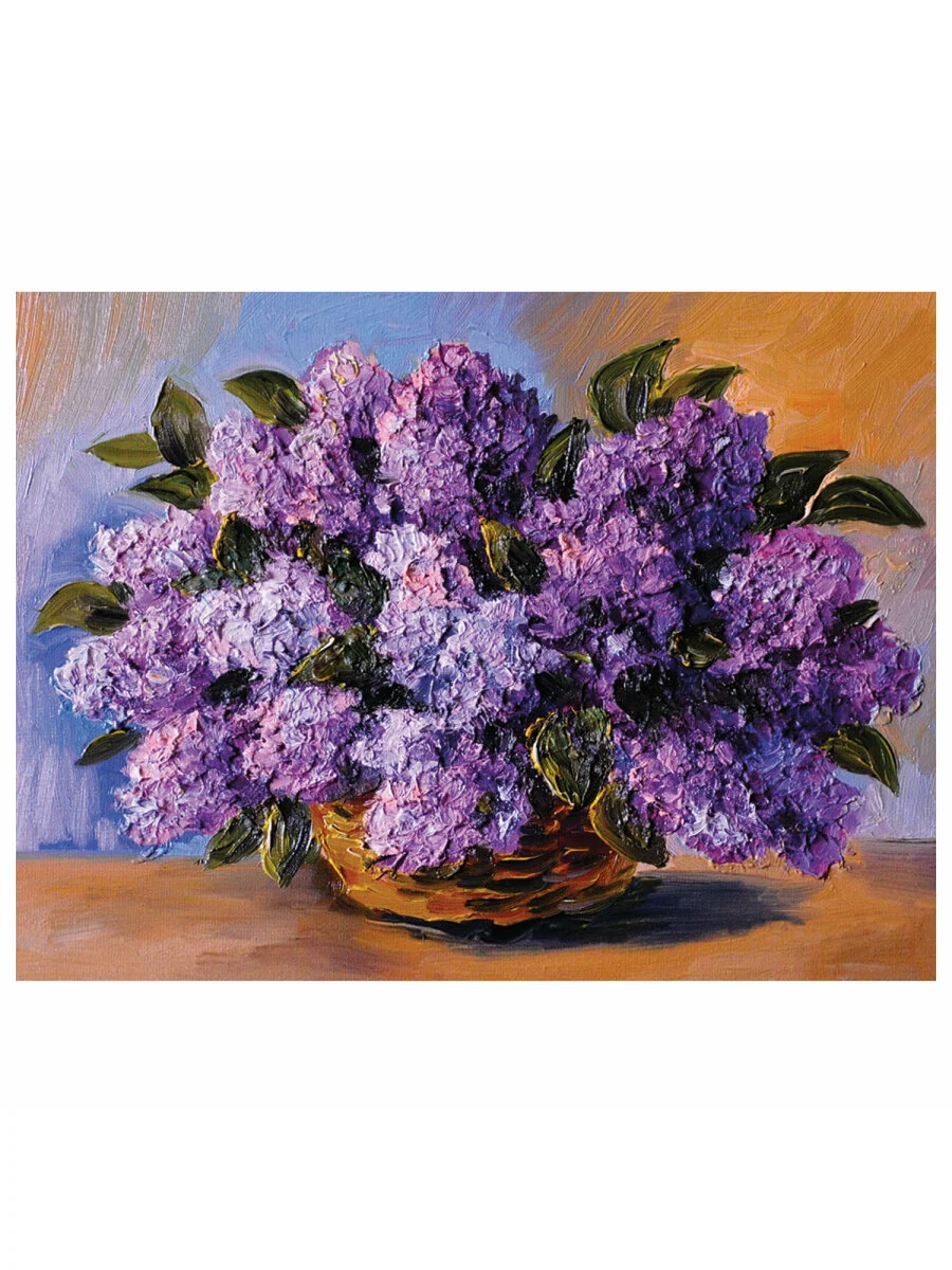 Алмазная мозаика картина вышивка из страз 30*40 см, "Пушистая сирень", 662402