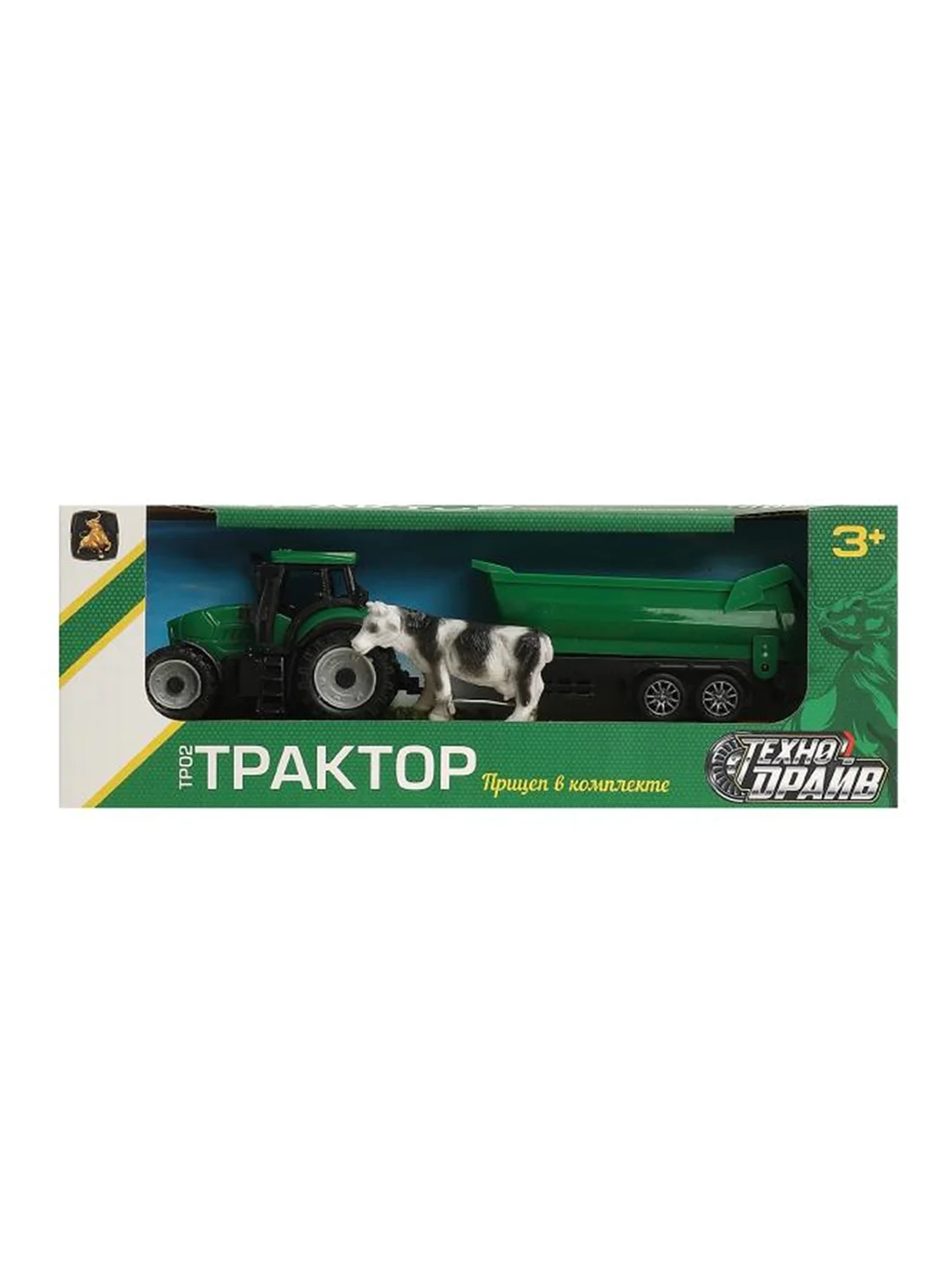 Игрушка Технодрайв ТРАКТОР С ПРИЦЕПОМ