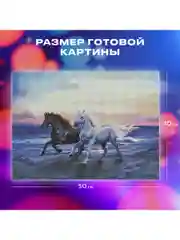 Картина стразами (алмазная мозаика) 40*50 см, Остров сокровищ "Бегущие по волнам"