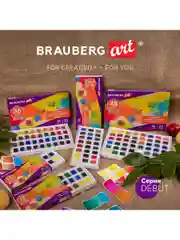 Акварель художественная в кюветах НАБОР 36 цвета по 2,5 гр BRAUBERG ART DEBUT, 191779