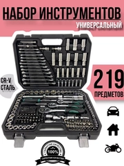 Набор инструментов для автомобиля и дома в кейсе 58-219 предметов
