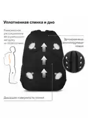Рюкзак школьный для подростка Brauberg Dynamic эргономичный, черный, 43х30х13 см, 270801