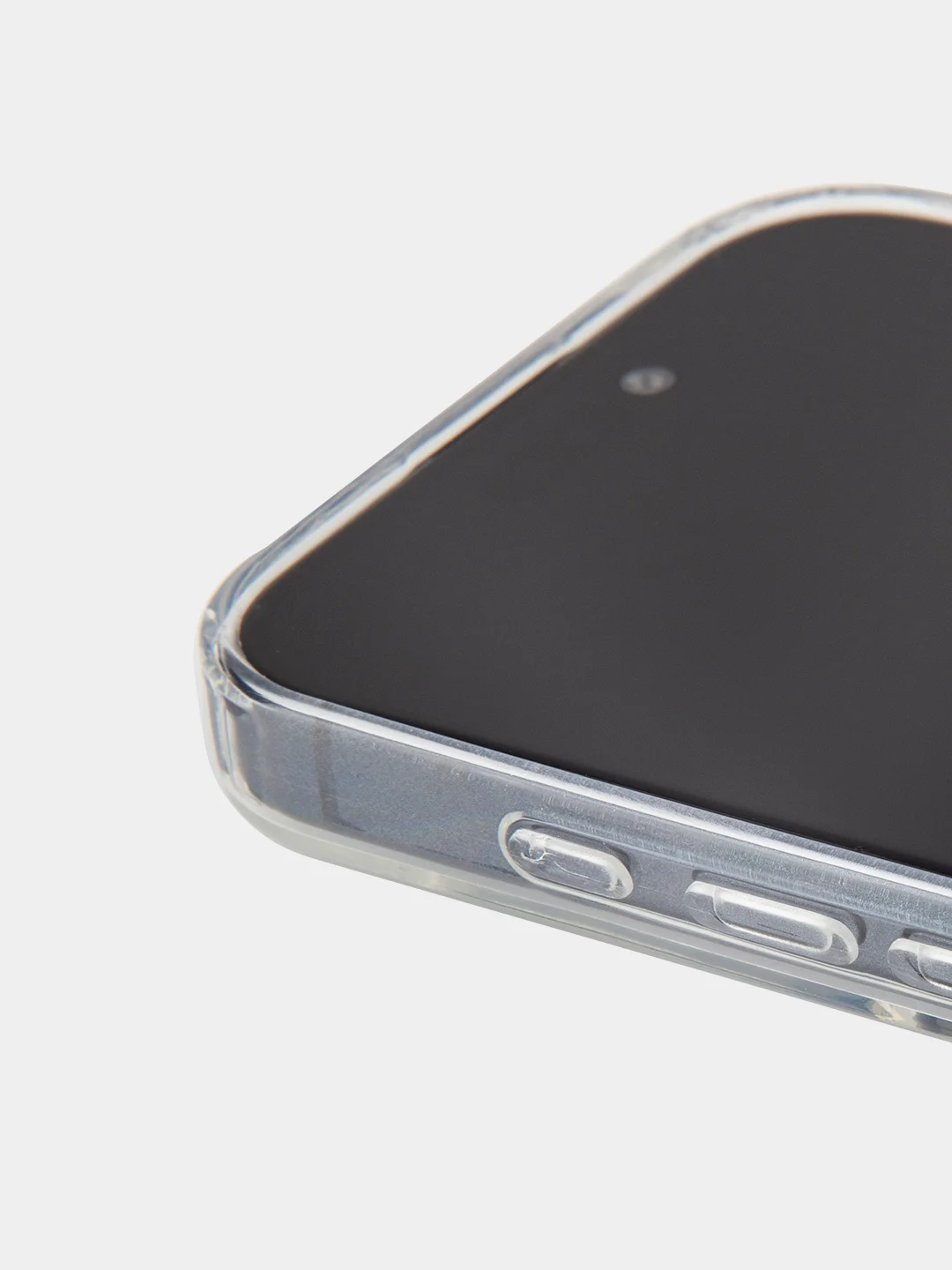 Молочный чехол для iPhone 15 Pro силиконовый BROSCORP матовый/ прозрачный/ с карманом, защита камер