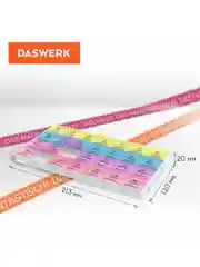 Таблетница на 7 дней для хранения таблеток и лекарств 4 приема, Прозрачный, Daswerk