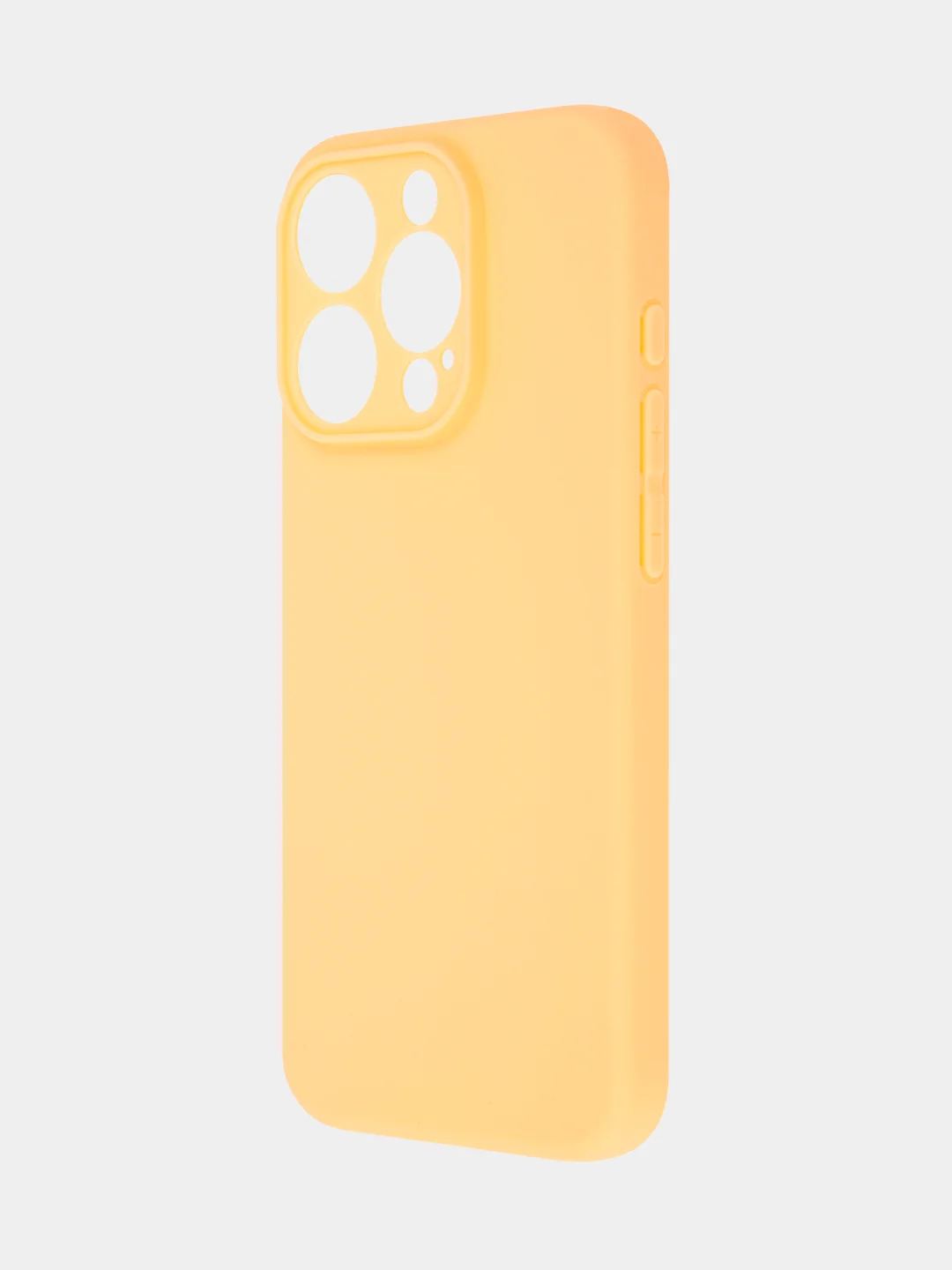 Манго чехол для iPhone 15 Pro силиконовый BROSCORP матовый/ прозрачный/ с карманом, защита камер