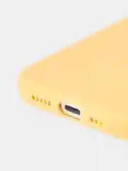 Манго чехол для iPhone 15 Pro силиконовый BROSCORP матовый/ прозрачный/ с карманом, защита камер