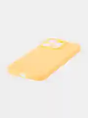 Манго чехол для iPhone 15 Pro силиконовый BROSCORP матовый/ прозрачный/ с карманом, защита камер