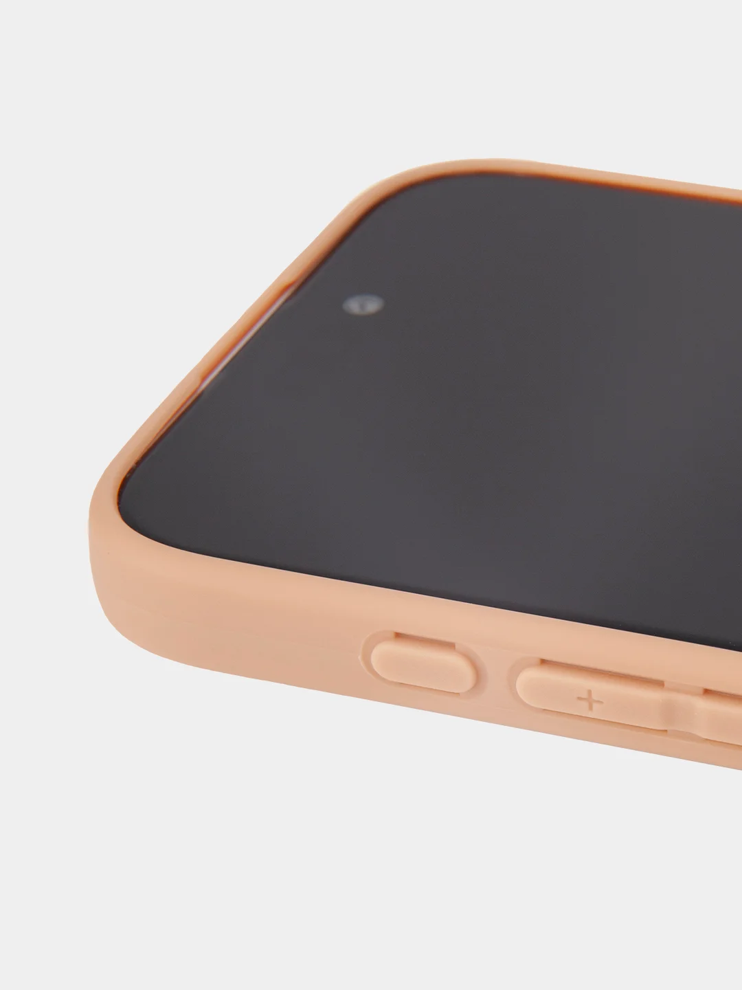 Светло-коричневый чехол для iPhone 15 Pro силиконовый BROSCORP матовый/ прозрачный/ с карманом, защита камер