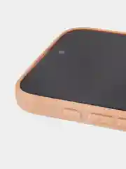 Светло-коричневый чехол для iPhone 15 Pro силиконовый BROSCORP матовый/ прозрачный/ с карманом, защита камер