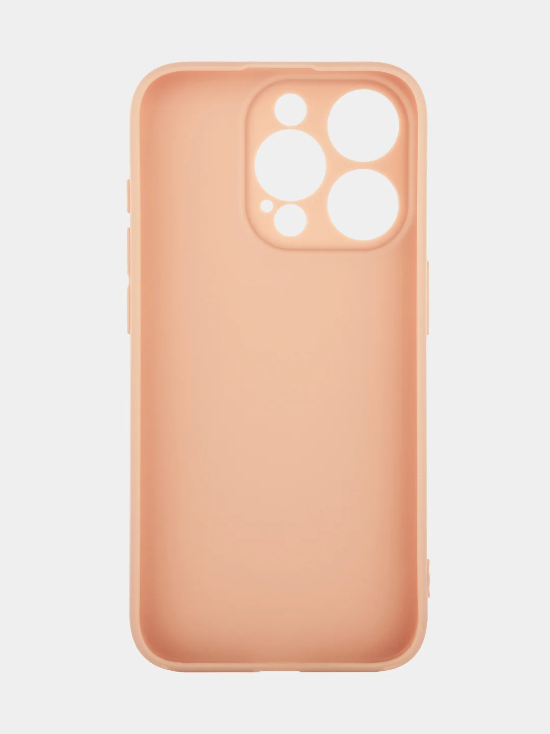 Светло-коричневый чехол для iPhone 15 Pro силиконовый BROSCORP матовый/ прозрачный/ с карманом, защита камер