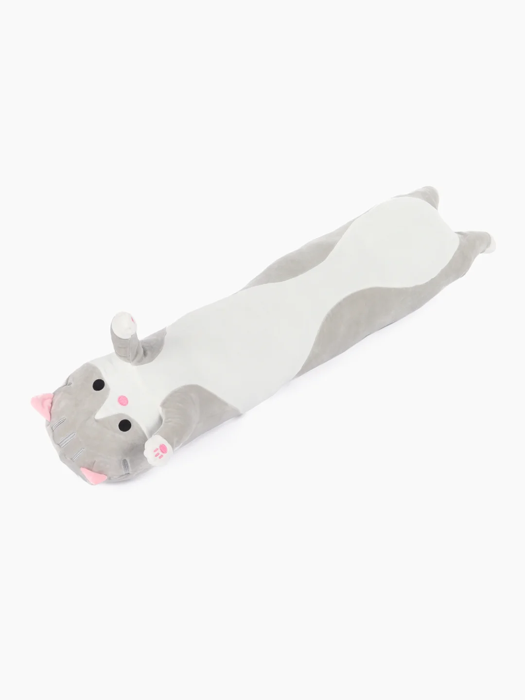 Мягкая игрушка кот-батон 110 см, серый