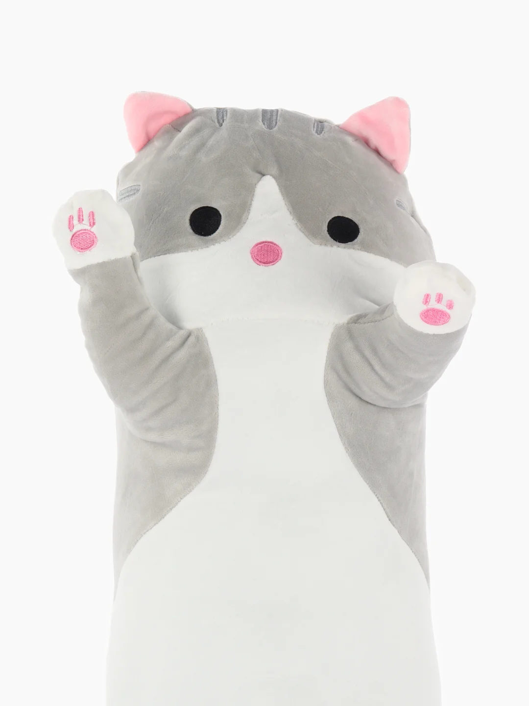 Мягкая игрушка кот-батон 110 см, серый