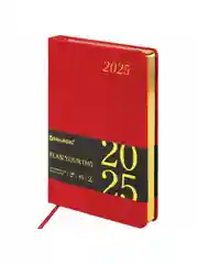 Ежедневник датированный 2025 Brauberg, планер планинг записная книжка А5, под кожу