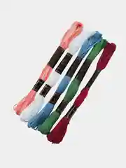 Оранжевый нитки мулине Bestex, набор 5 штук, 8 м