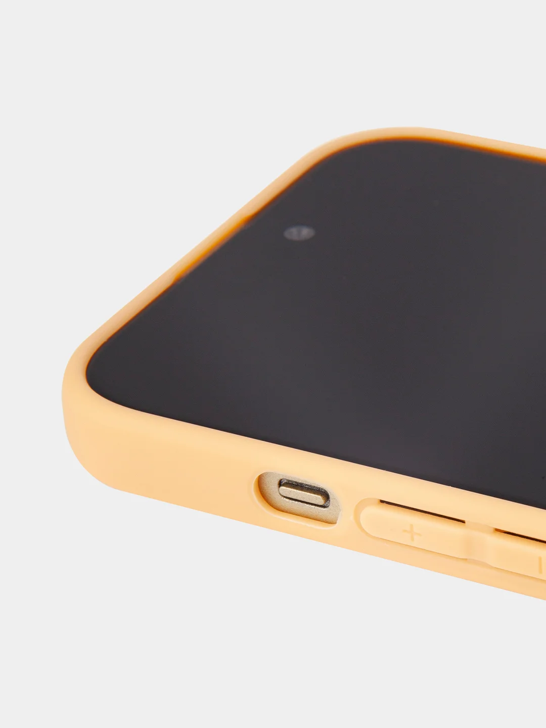 Манго чехол для iPhone 15 силиконовый BROSCORP матовый/ прозрачный тонкий c защитой камер бортик
