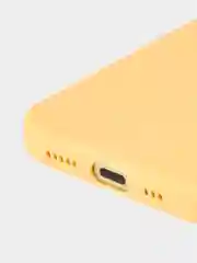 Манго чехол для iPhone 15 силиконовый BROSCORP матовый/ прозрачный тонкий c защитой камер бортик