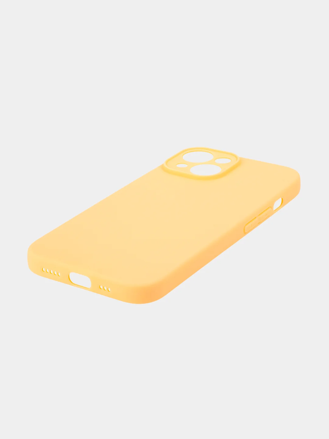 Манго чехол для iPhone 15 силиконовый BROSCORP матовый/ прозрачный тонкий c защитой камер бортик