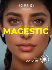 Цветные контактные линзы MAGESTIC серые Santorini, 1 пара 14.2 мм