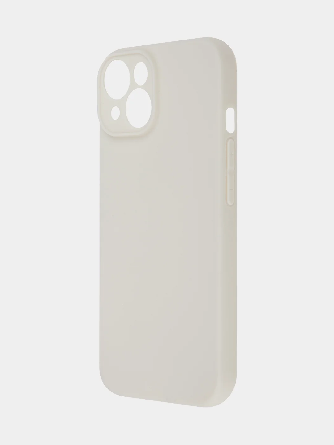 Кремовый чехол для iPhone 15 силиконовый BROSCORP матовый/ прозрачный тонкий c защитой камер бортик