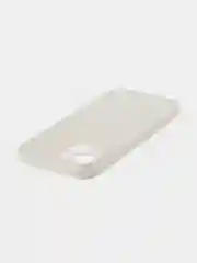 Кремовый чехол для iPhone 15 силиконовый BROSCORP матовый/ прозрачный тонкий c защитой камер бортик