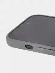 Угольный чехол для iPhone 15 силиконовый BROSCORP матовый/ прозрачный тонкий c защитой камер бортик