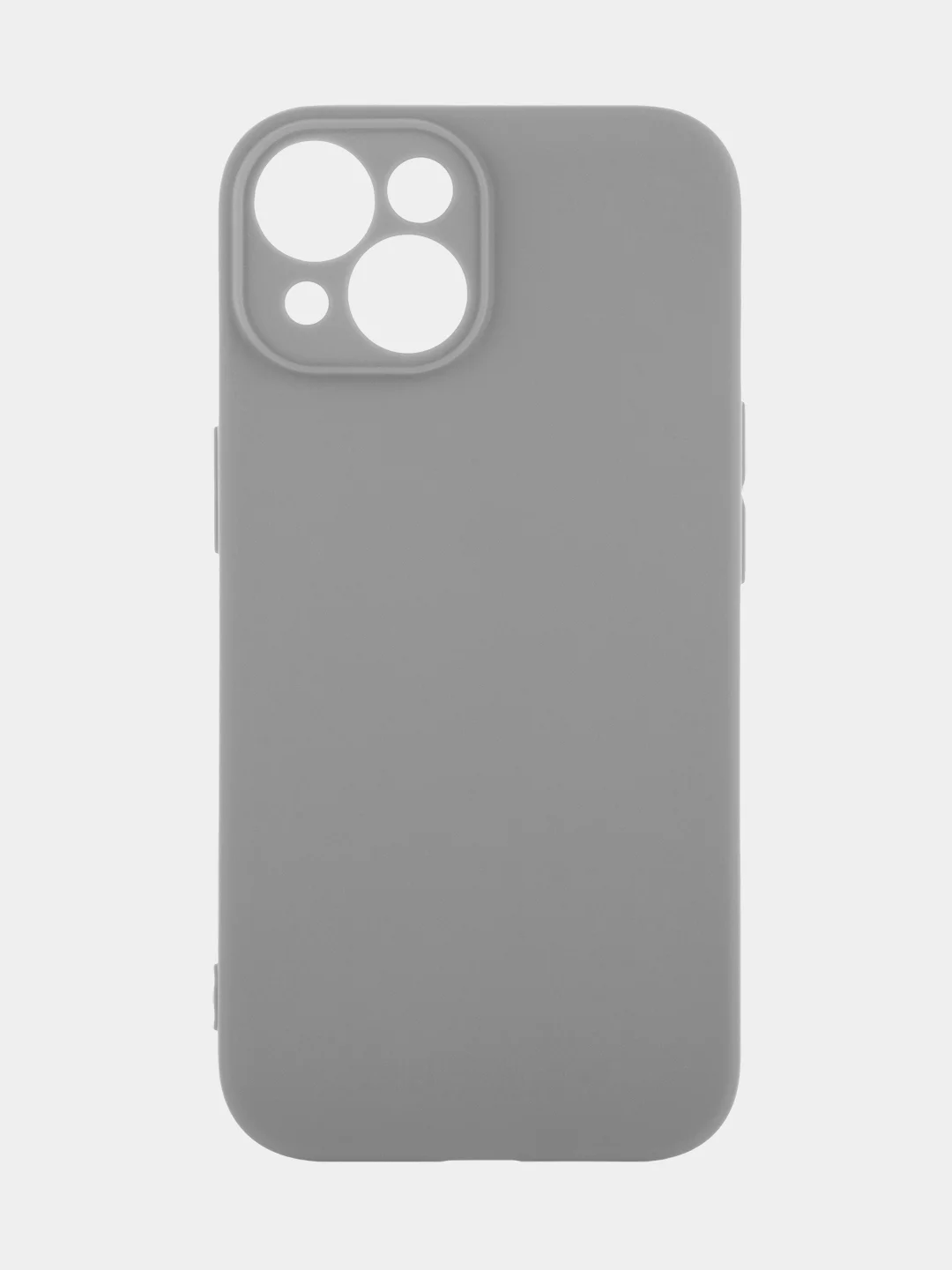 Угольный чехол для iPhone 15 силиконовый BROSCORP матовый/ прозрачный тонкий c защитой камер бортик