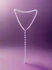 Серебряный цепочка на шею, женская, колье-галстук, ожерелье из жемчуга
