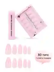 Конфетный накладные ногти с дизайном, 30 штук и 24 штуки, с клеем для ногтей