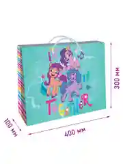 Пакет подарочный My Little Pony, зеленый, 400 х 300 х 140 мм