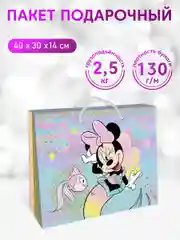 Пакет подарочный Minnie Mouse, 400 х 300 х 140 мм