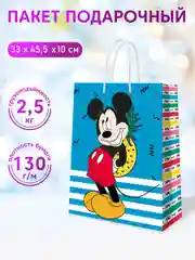 Mickey Mouse. Пакет подарочный большой (Мики с ананасом), 330*455*100 мм