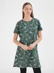 Зеленый туника женская . Хлопок 100% . Произведено в России