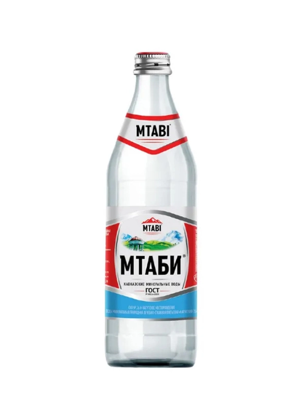 Минеральная газированная вода «Мтаби» Нагутская-26, стекло, 0,45л