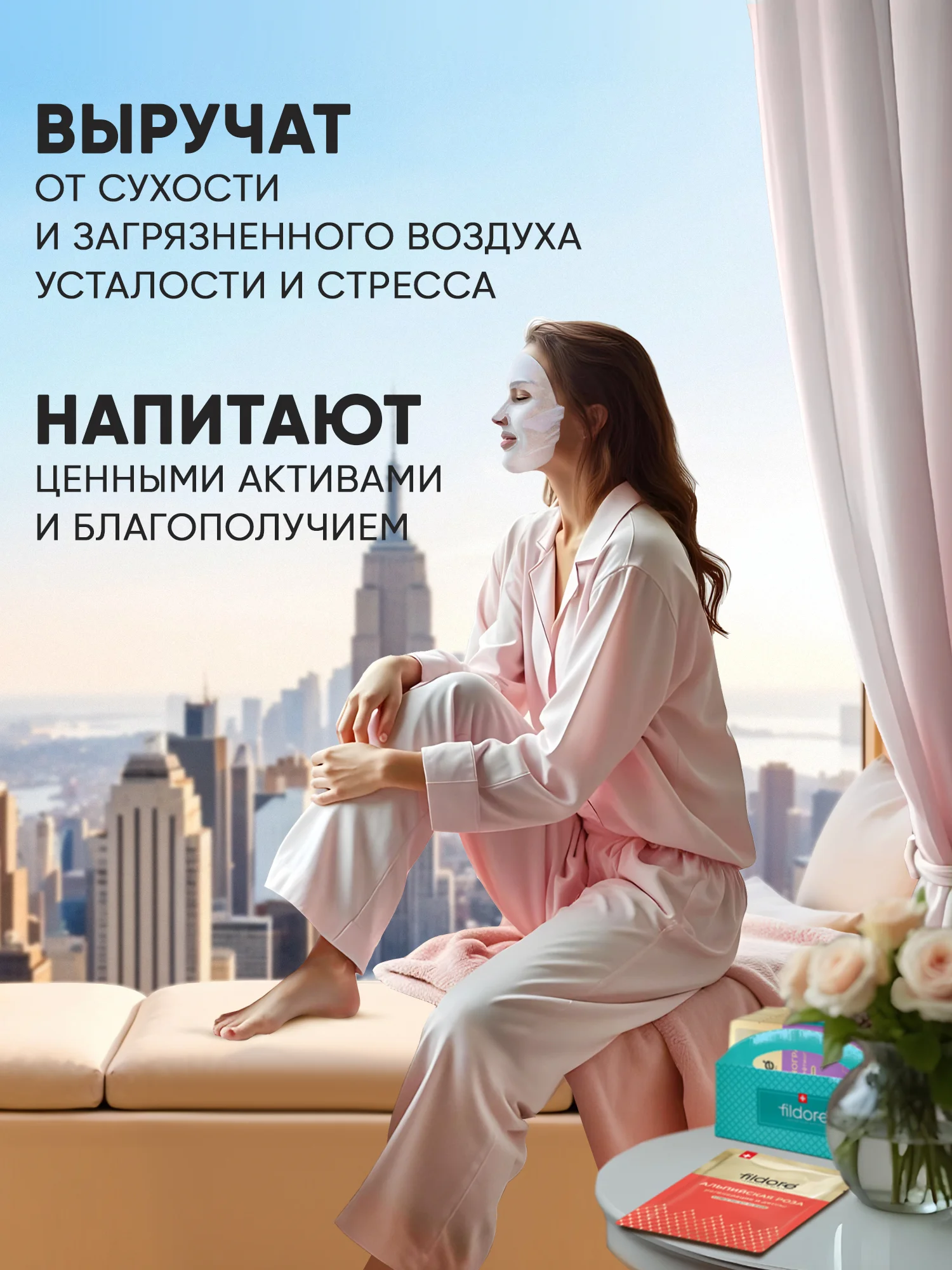 Маски для лица тканевые, набор Природа 10 шт