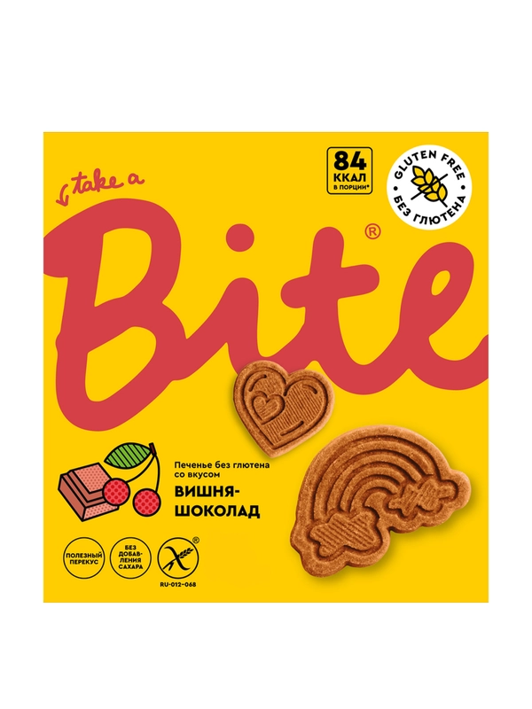 Печенье Bite "Вишня-шоколад" 115гр