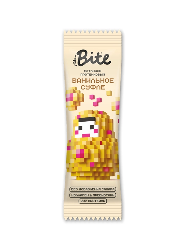 Батончик протеиновый глазированный Bite «Ванильное суфле», 40 гр.