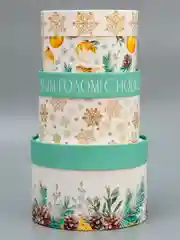 Золотой коробка подарочная круглая с крышкой, разные размеры