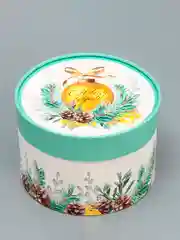 Золотой коробка подарочная круглая с крышкой, разные размеры