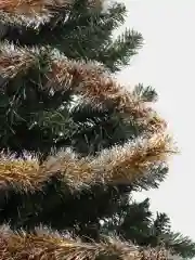 Красный мишура новогодняя, 2 м, украшение на елку (пышная)