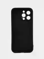Черный чехол на айфон (iPhone) 11 12 13 14 15  Pro Max силиконовый, с принтом